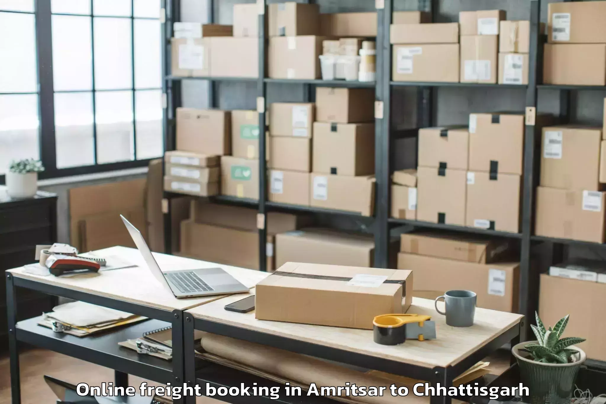 Reliable Amritsar to Chakarbhatha Online Freight Booking